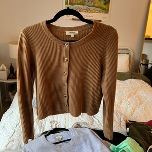 Madewell Cashmere Ribbed Cardigan